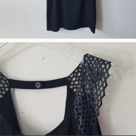 Sandro Dress black tiered sz 3 or 8 US - Picture 2 of 6